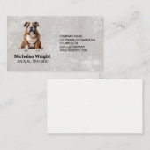 Zittende Hond | Trainer Verzorgingsdiensten Visitekaartje (Voorkant / Achterkant)