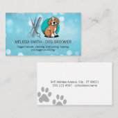 Zittende Hond | Verzorgingsgereedschap Visitekaartje (Voorkant / Achterkant)