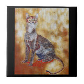 Zittende kat 🐈 tegeltje (Voorkant)