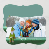 Zittende Kerstman Foto Kerstkaart (Voorkant / Achterkant)