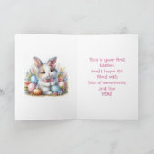 ZITTENDE KONIJN EERSTE PAASSE KAART (Binnen)