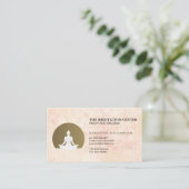 Zittende meditatie-stamdesign visitekaartje (Staand voorkant)