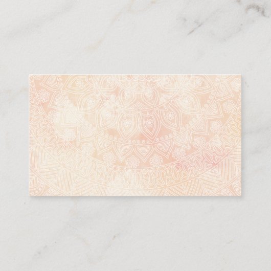 Zittende meditatie-stamdesign visitekaartje (Achterkant)