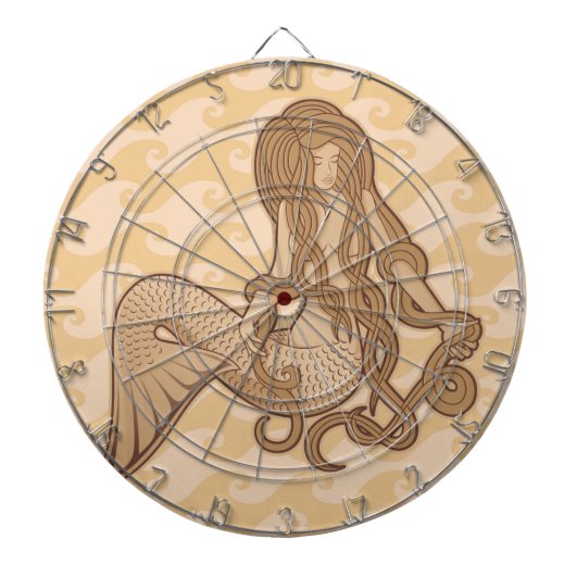 Zittende Meermin Dartbord (Voorkant)