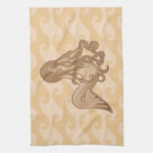 Zittende Meermin Theedoek (Verticaal)