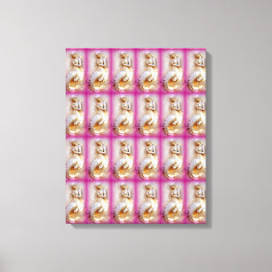 zittende mermaids lavender verpakt canvas afdruk