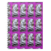 zittende mermaids paars notitieboek (Voorkant)