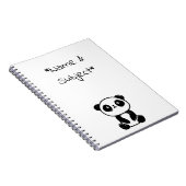 Zittende Pandabeer Notitieboek (Rechterzijde)