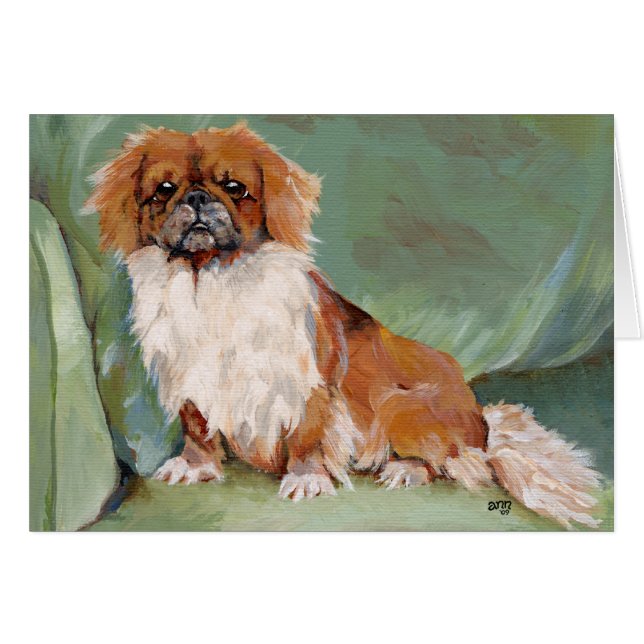 Zittende Pekingees (Voorkant Horizontaal)