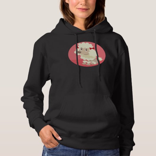 Zittende poedel hoodie (Voorkant)