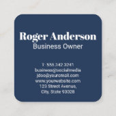 Zittende puppy illustratie | hondentrainer vierkante visitekaartje (Achterkant)