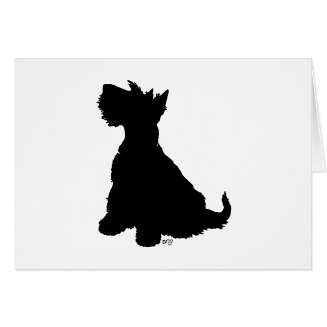 Zittende Scottie Dog (Voorkant Horizontaal)