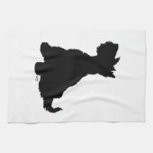 Zittende Scottie-hond Theedoek (Horizontaal)