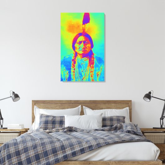 Zittende Stier Canvas Afdruk (Insitu (Slaapkamer))