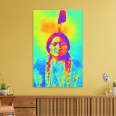 Zittende Stier Canvas Afdruk (Insitu (Woonkamer))