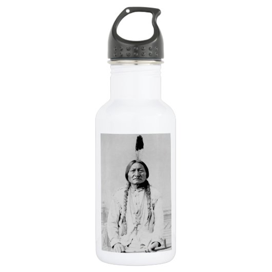 Zittende Stier Waterfles (Voorkant)