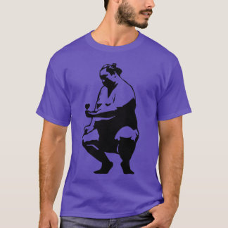 Zittende Sumo In Love vintage T-shirt