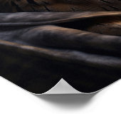 Zittende uil die een boek leest poster (Hoek)