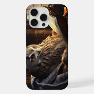 Zittende uil leest een boek iPhone 15 pro max case