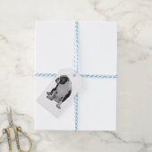 Zittende vonk met lint cadeaulabel (Met Touw)