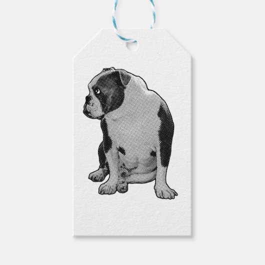 Zittende vonk met lint cadeaulabel (Voorkant)