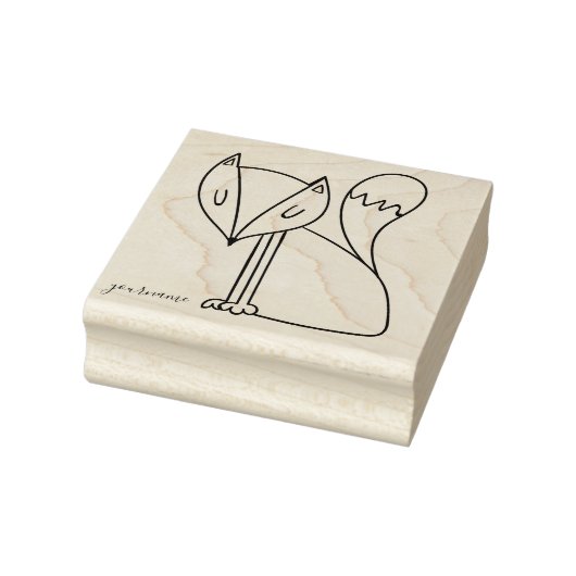 Zittende Vos Rubberstempel (Stempel)