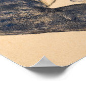 Zittende Vrouw met Gebogen Knie door Egon Schiele Poster (Hoek)