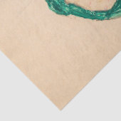 Zittende Vrouw met Gebogen Knie door Egon Schiele Tissuepapier (Detail)