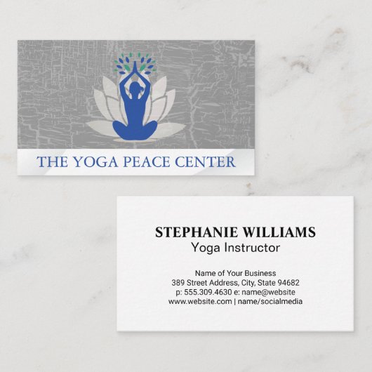 Zittende Yoga-houding | Lotus Visitekaartje (Voorkant / Achterkant)