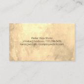 Zittende Yoga Pose | Gouden Waterverf geborsteld Visitekaartje (Achterkant)