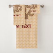 Zittende zeemeermin Beige Bad Handdoek (Insitu)