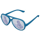 Zittende zeemeermin Blauw Aviator Zonnebril (Gekanteld)