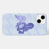 Zittende Zeemeermin Blauw Case-Mate iPhone Case (Achterkant (horizontaal))