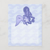 Zittende Zeemeermin Blauw Flyer (Achterkant)