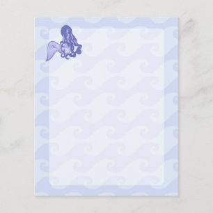 Zittende Zeemeermin Blauw Flyer