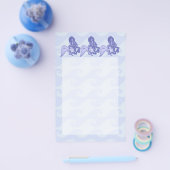 Zittende Zeemeermin Blauw Flyer (Enkel)