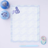 Zittende Zeemeermin Blauw Flyer (Enkel)
