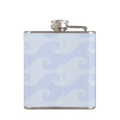 Zittende Zeemeermin Blauw Heupfles (Achterkant)
