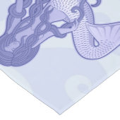 Zittende zeemeermin Blauw Korte Tafelloper (Hoek)