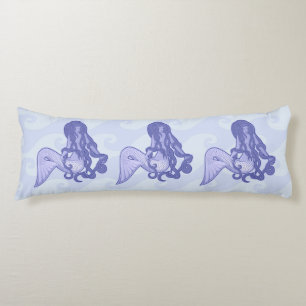 Zittende Zeemeermin Blauw Lichaamskussen