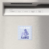 Zittende Zeemeermin Blauw Magneet (Insitu (Vaatwasser))