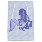 Zittende zeemeermin Blauw Medium Cadeauzakje (Voorkant)