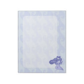 Zittende Zeemeermin Blauw Notitieblok (Linkerzijde)