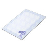Zittende Zeemeermin Blauw Notitieblok (Schuin)