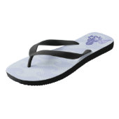 Zittende Zeemeermin Blauw Teenslippers (Schuin)