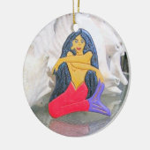 zittende zeemeermin ornament (Links)