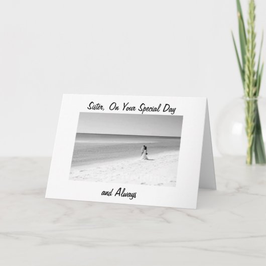 ZITTER OP UW WEDDING DAY LOVE/HAPPINESS KAART (Voorkant)