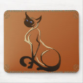 Zitterend Siamese kat Mousepad Muismat (Voorkant)