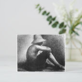 Zitterende jongen in pet door Georges Seurat Briefkaart (Staand voorkant)
