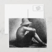 Zitterende jongen in pet door Georges Seurat Briefkaart (Voorkant / Achterkant)